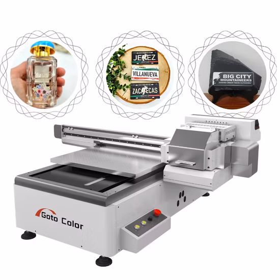 Струйный широкоформатный планшетный УФ-принтер A1 для стекла, дерева, ПВХ, кожи, акрила